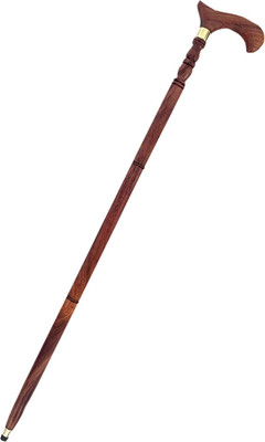 Sanvi Creation Mart Wooden Walking Stick Beautiful Design/Women/Old People 37 Inches Pack of 1 Walking Stick