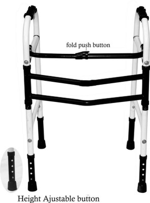 GROWDEALS ADULT WALKER NEW FEATUERS PUSH THE BUTTON AND FOLD THE WALKER Walking Stick
