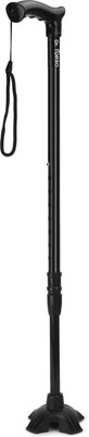 DR DOC Bl-Strong Walking Stick with Adjustable Height, Mild-Steel Body, Light Weight Walking Stick