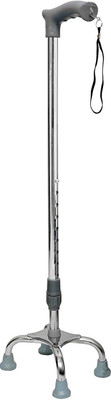 KBG Surgical 4 Leg Crome Grey Dori Height Adjustable Walking Stick