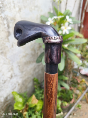 Global Handicrafts Handmade antique punch style handle brown wood walking cane Walking Stick