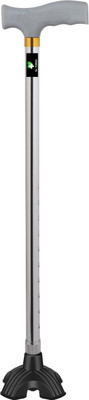 DR DOC Aluminum Height Adjustable Old Age People Patient Premium Self-Standing Walking Stick