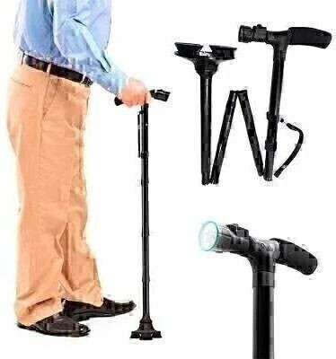 N2K2 Enterprise Profesional LED Light Folding Portable Aluminium Handle Dependable Walking SticK Walking Stick