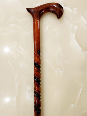 RanaCreation Morning wooden walking stick in rope design for men and women Walking Stick