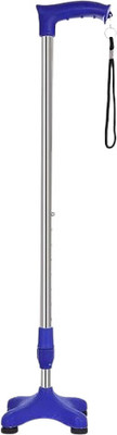KENKO mobility Navy Blue new base quadripod/4leg with height adjustable,universal Walking Stick