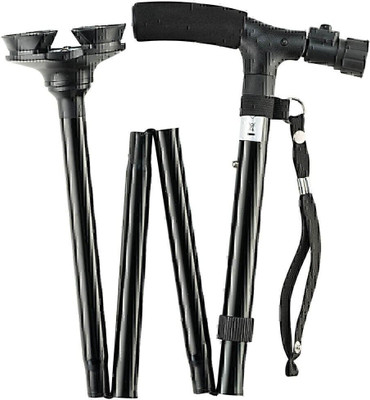 N2K2 Enterprise Portable Aluminium Alloy Handle Dependable Professional Folding Walking Stick Walking Stick