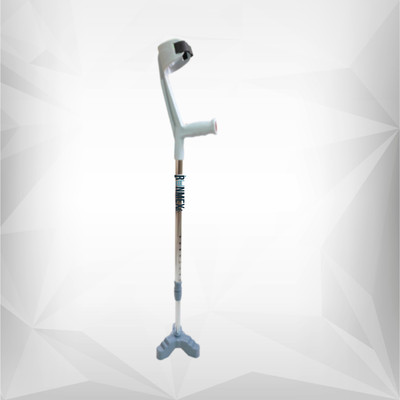 RUNMEX Elbow Crutch Tripod Base With Height Adjustable & Movable Elbow Support Walking Stick