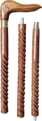 RanaCreation Wooden walking stick in 3fold rassa duck handle Walking Stick