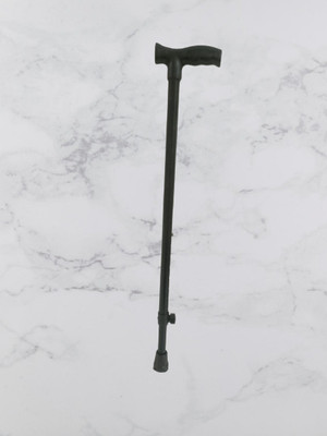 ManviLifeCare Walking Stick Black Single Leg Height Adjustable For Old Men & Women Walking Stick