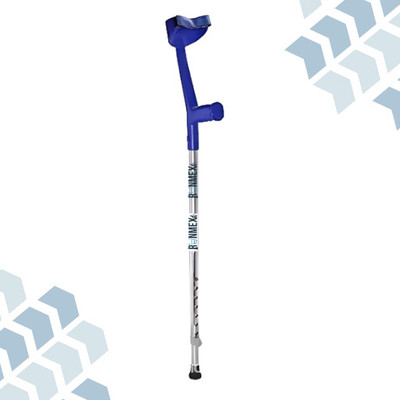RUNMEX Height Adjustable Blue Elbow Crutch – Support Stick for Seniors Walking Stick