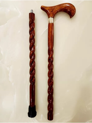 RanaCreation Wooden walking stick in 2 fold rassa for men and women Walking Stick