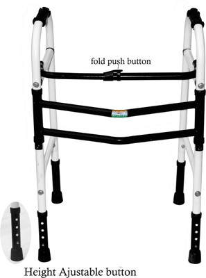 coredeal ADULT WALKER (WHITE BLACK ) Walking Stick