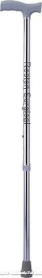 roston Surgical 1 Leg Chroome Height Grey Stick Height Adjustable (Heavy) Walking Stick