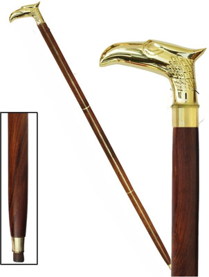 RanaCreation Wooden walking stick in plane 3 fold eagle Walking Stick