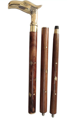 RanaCreation Wooden walking stick in 3fold eagle handle Walking Stick