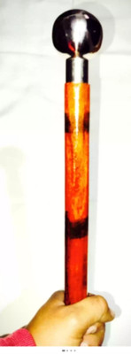 Hithika creation Wooden walking round head stick for men and women Walking Stick