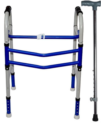 roston Fisherdeal HEIGHT ADJUSTABLE FOLDABLE PATIENTS AND ADULTS WALKING WALKER Walking Stick