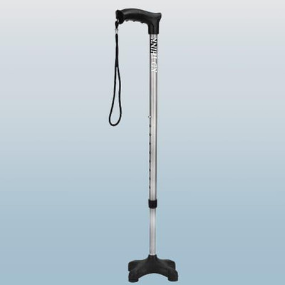 KD THINK 4 Leg Quadripod Walking Cane| Adjustable Height, Portable| For Men & Women Walking Stick