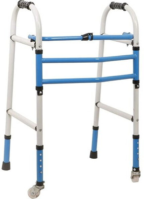 CLASORA Portable Light Weight Height Adjustable Foldable Walking Stick With (Wheel) Walking Stick