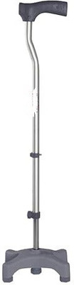 EXCLIQ L Shape Quadripod Walking Stick, for Elderly & Those Physically Challenged Walking Stick