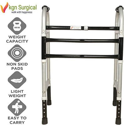 kgn surgical Portable Foldable WS _ Walker for Men Women Adult Patients & Old Age Walking Stick