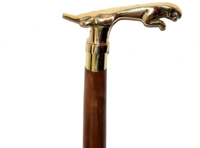 sanhari craft wooden Walking stick with jaguar handle Walking Stick