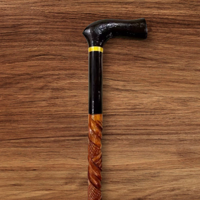 RanaCreation Wooden walking stick in antique khazoor design for grandpa and Grandma Walking Stick