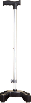 KBG Surgical 4 Leg Quadripod Chrome Black Height Adjustable Walking Stick