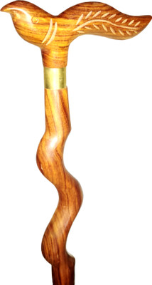 RanaCreation Wooden walking stick in 3fold birds Walking Stick