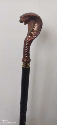 Daksh creation store head cobra flower Walking Stick