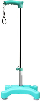 MUBBA Height Adjustable Green Walking Stick
