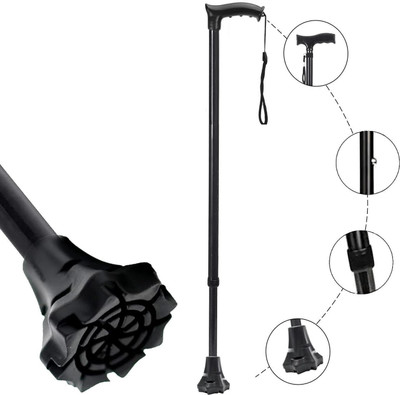 MCP Strong Walking Stick Mild-Steel Body for Men Women, Old People Self Standing Walking Stick