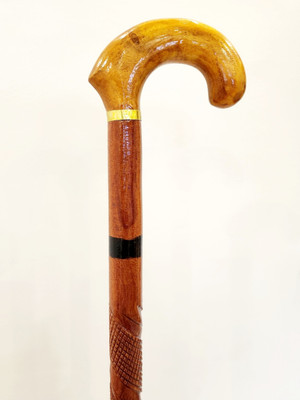 Elit Mart U type Fancy wooden walking stick for Man Woman And Old People Pack of 1 Walking Stick