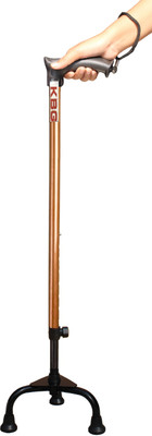 KBG Surgical 3 Leg Black Dori Height Adjustable Old Age Patient Walking Stick