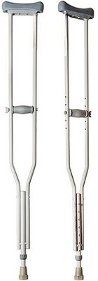 MAHIKA Healthcare Auxiliary Under Arm (Pair) Crutches - Light Weight Walking Stick