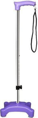 roston Surgical 4 Leg Qaudripod Chroome Walking Stick With Dori Walking Stick
