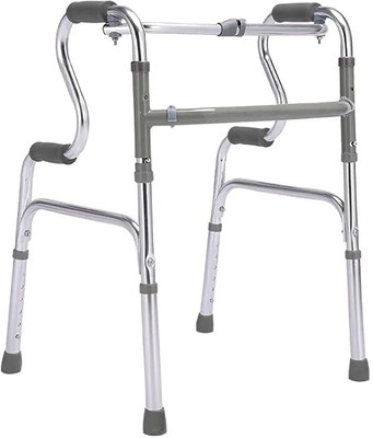 LACOPINE Lightweight Aluminum Folding Step-Up Walker For Adults And Senior Citizens Walking Stick