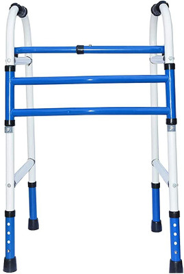 kgn surgical Light Weight Height Adjustable Foldable Walker for Adult ws 87 Old Age People Walking Stick
