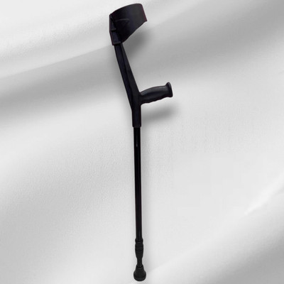 RanaCreation Steel walking stick in black color with fancy elbow design Walking Stick