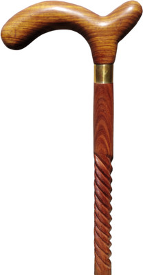 RanaCreation Wooden walking 3fold rassa stick in round handle Walking Stick