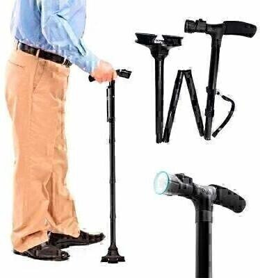 N2K2 Enterprise Profesional LED Light Folding Portable Aluminium Handle Dependable Walking SticK Walking Stick