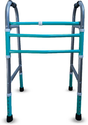 TRIVES Height Adjustable Foldable Walker for Men Women Adults Patients Disabled Old Age Walking Stick