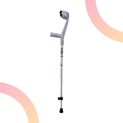 RUNMEX Grey Elbow Crutch – Ergonomic Single Leg Walking Stick for Adults Walking Stick