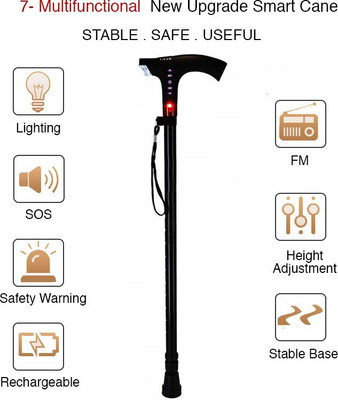 MCP Smart FM Radio for old people Walking Stick