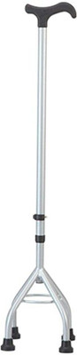 EXCLIQ Quadripod Metal High Base - Universal Walking Stick