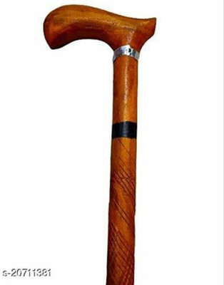 Sanvi Creation Mart Simple Wooden walking cane for Man Woman And Old People Walking Stick