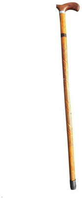 Sanvi Creation Mart Wooden walking stick Simple Design Light weight durable Pack of 1 36 Inches Walking Stick