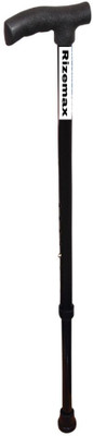 rizemax Jet Black height adjustable light weight walking stick/cane universal Walking Stick