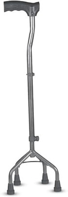 EXCLIQ Medipedic- Quadripod Powder Coated Stick Walking Stick