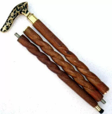 RanaCreation Wooden walking foldable stick for old people Walking Stick
